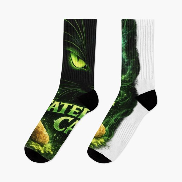 Item preview, Tater Tot Cat – Neon Green Eyes Black Cat | Funny Cat Lover Graphic designed and sold by CatLovers Studio.