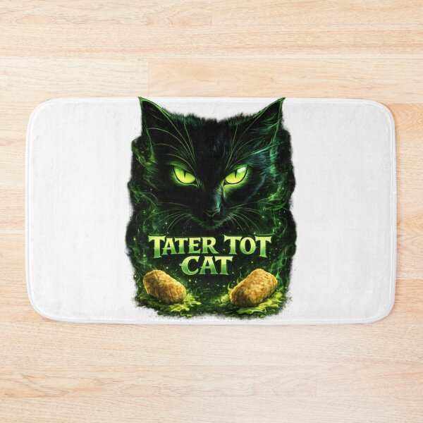 Item preview, Tater Tot Cat – Neon Green Eyes Black Cat | Funny Cat Lover Graphic designed and sold by CatLovers Studio.