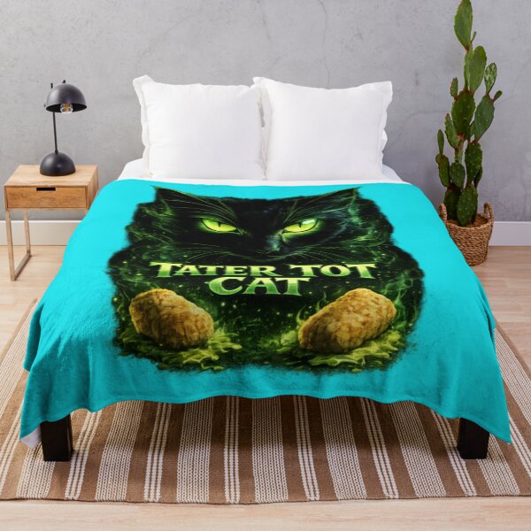 Item preview, Tater Tot Cat – Neon Green Eyes Black Cat | Funny Cat Lover Graphic designed and sold by CatLovers Studio.
