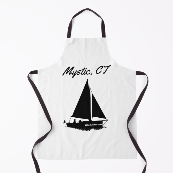 Artikelvorschau, Mystic Connecticut Segelboot, gegründet 1654, Nautisches Vintage-Design entworfen und verkauft von Moriarty's Digital Visions.