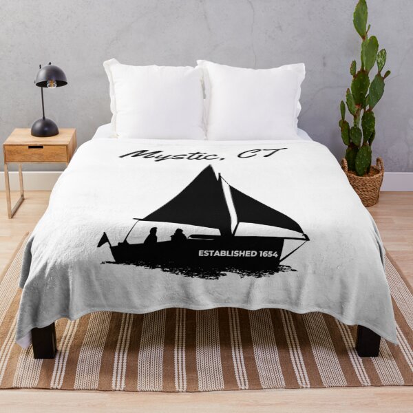 Item preview, Mystic Connecticut Sailboat Established 1654 Nautical Vintage Design designed and sold by Moriarty's Digital Visions.