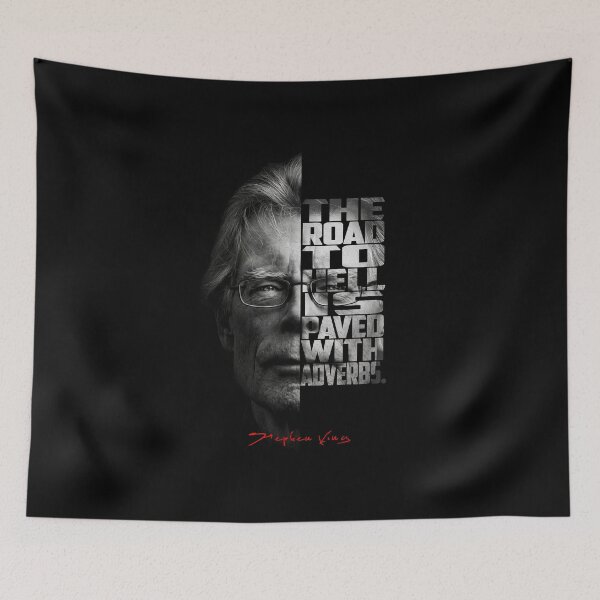 Item preview, Stephen King Split Face Quote Poster designed and sold by Enea Kelo.