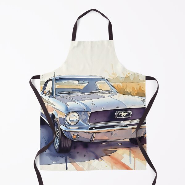 Item preview, Ford Mustang Classic Watercolor Illustration Vintage American Muscle Car Art designed and sold by Motorline44.