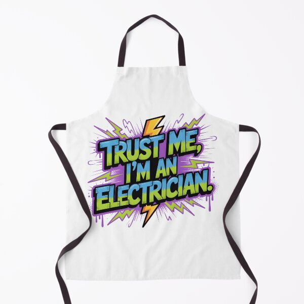 Item preview, Trust Me I’m an Electrician – Neon Retro Electrician Quote designed and sold by CoastalEmp.