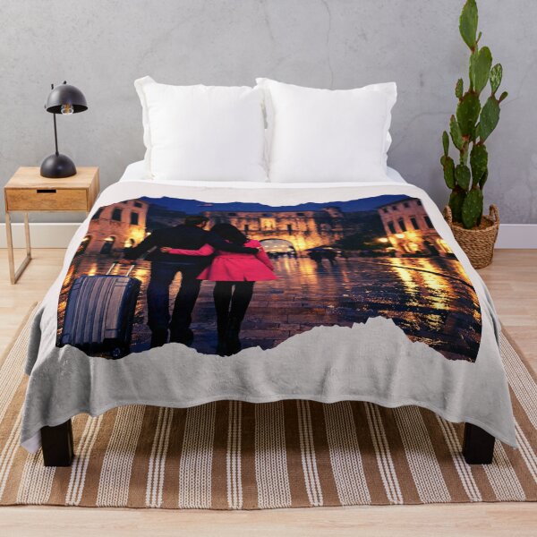 Item preview, Romantic Dubrovnik Evening Walk – Couple on Stradun Street to Pile Gate Travel Art designed and sold by Winetastic-Art.