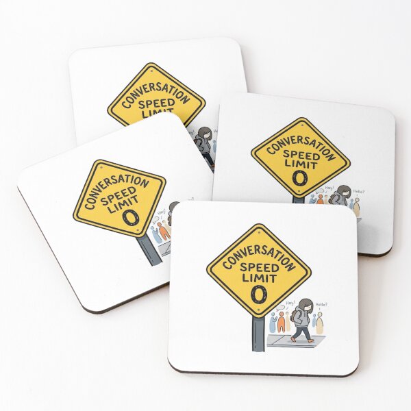 Item preview, Conversation Speed Limit Zero Introvert Sign designed and sold by Quiet Mode Studio.