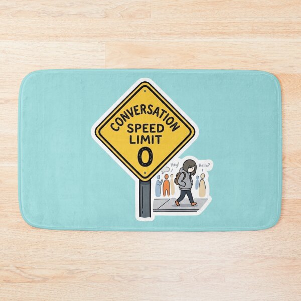 Item preview, Conversation Speed Limit Zero Introvert Sign designed and sold by Quiet Mode Studio.