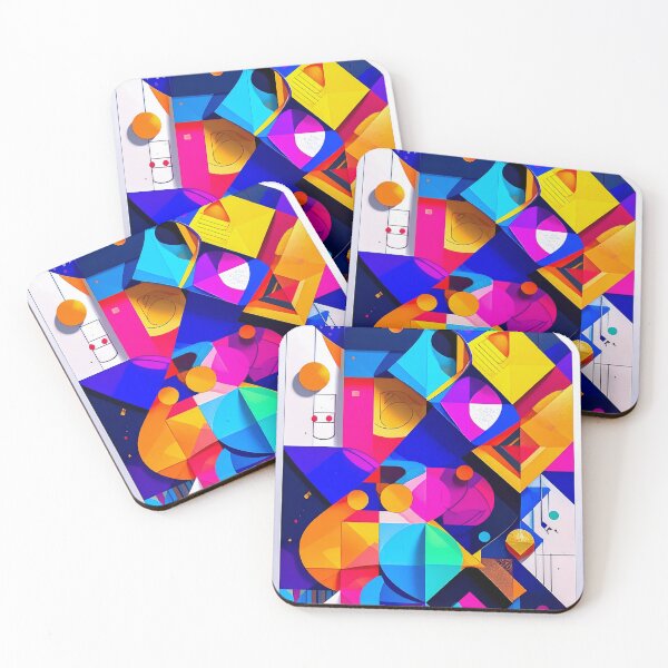 Item preview, Abstract Geometric Composition – Color Structure designed and sold by NizuCaCi.