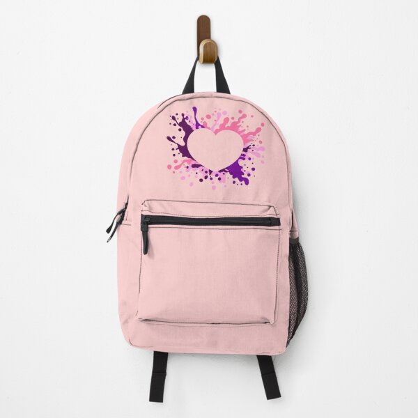 Item preview, Heart Paint Splash Silhouette | Purple & Pink Abstract Art T-Shirt designed and sold by Jesta Graphics.