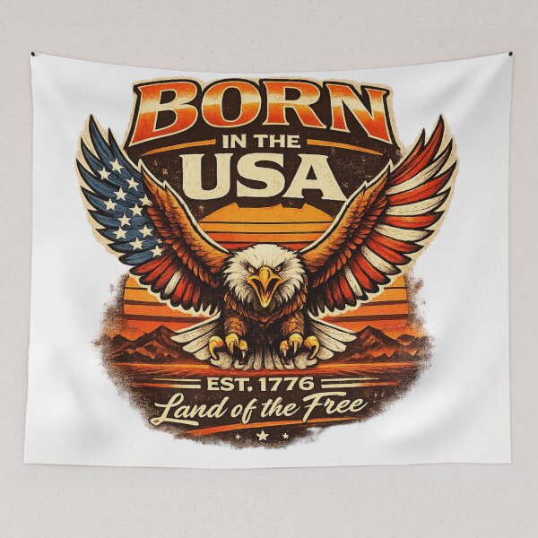Item preview, Born in the USA – Est. 1776 designed and sold by CrazyGirlllc.
