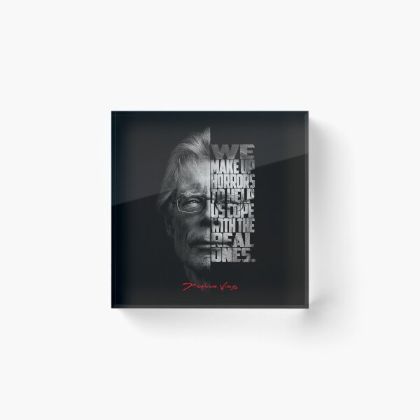 Item preview, Stephen King Split Face Quote Poster designed and sold by Enea Kelo.