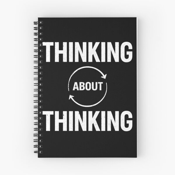 Item preview, Thinking About Thinking Minimalist Overthinking Quote designed and sold by OverthinkDesign.