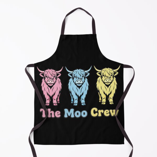 Item preview, The Moo Crew Colorful Highland Cow Trio - Modern Scottish Wildlife Art designed and sold by Loom on the Loch.