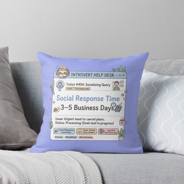 Item preview, Social Response Time Three To Five Days designed and sold by Quiet Mode Studio.