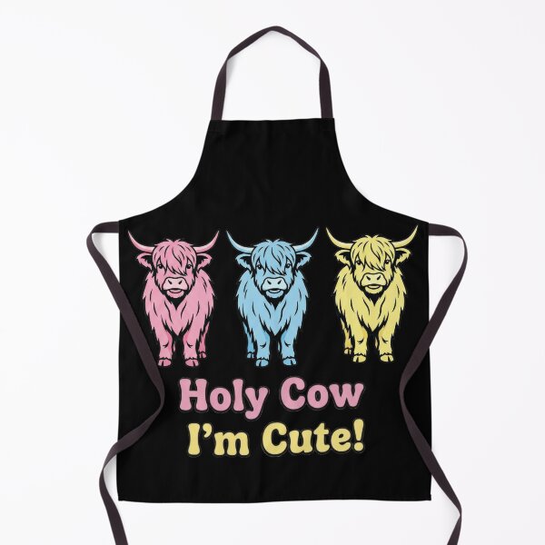 Item preview, Holy Cow I'm Cute Highland Cow Trio - Colorful Scottish Wildlife Art designed and sold by Loom on the Loch.