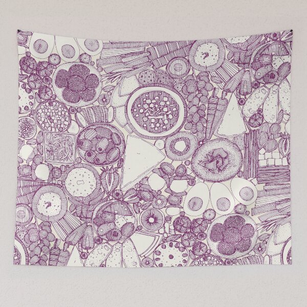 Item preview, vegetarian party platter purple designed and sold by scrummy.