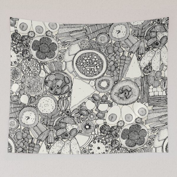 Item preview, vegetarian party platter black designed and sold by scrummy.