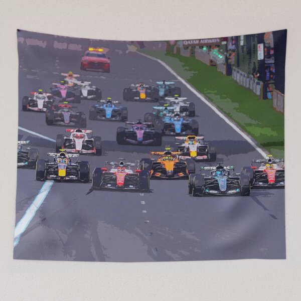 Item preview, Start of the 2026 F1 season at Albert Park Australia watercolor designed and sold by Rodissimus1984.