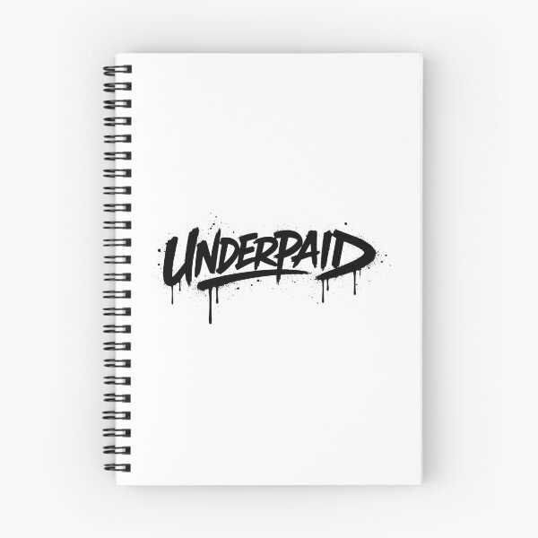 Item preview, UNDERPAID Graffiti Spray Paint Street Art Typography designed and sold by lalunadraw1.