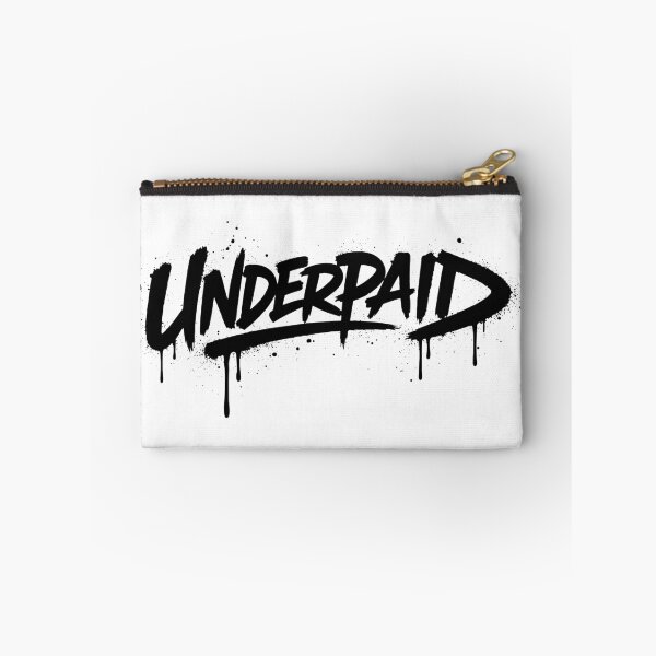 Item preview, UNDERPAID Graffiti Spray Paint Street Art Typography designed and sold by lalunadraw1.
