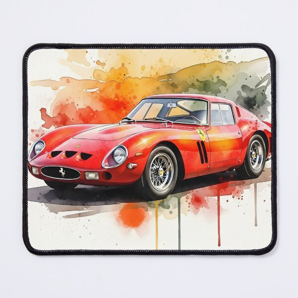 Item preview, Ferrari 250 GTO Watercolor Illustration Classic Italian Supercar Art Print designed and sold by Motorline44.