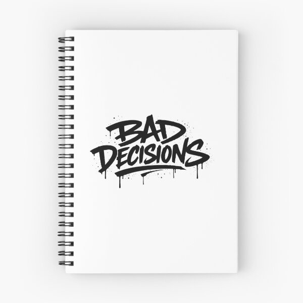Item preview, BAD DECISIONS Graffiti Spray Paint Street Art Typography designed and sold by lalunadraw1.