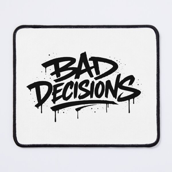 Item preview, BAD DECISIONS Graffiti Spray Paint Street Art Typography designed and sold by lalunadraw1.