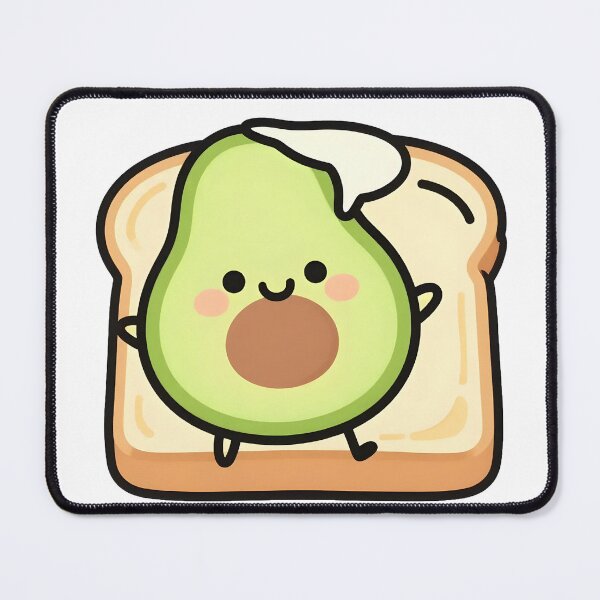 Item preview, Kawaii Avocado Toast Face Breakfast designed and sold by Zentavix.
