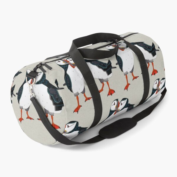 Item preview, puffin pair warm grey designed and sold by scrummy.