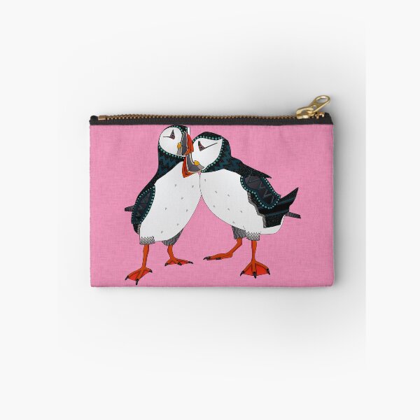 Item preview, puffin pair pink designed and sold by scrummy.
