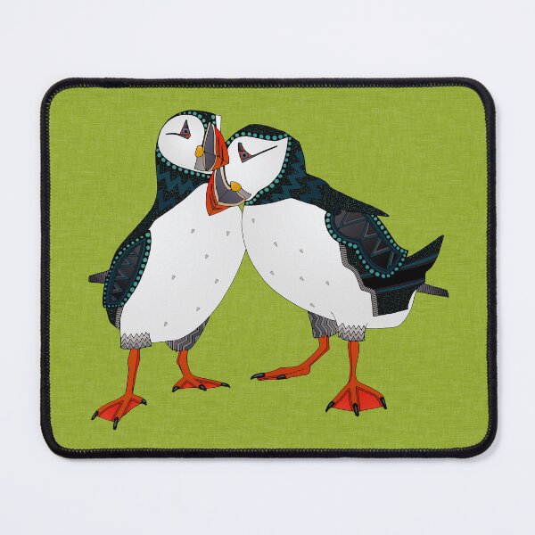 Item preview, puffin pair lime designed and sold by scrummy.