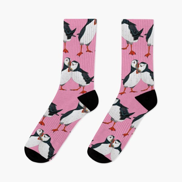 Item preview, puffin pair pink designed and sold by scrummy.