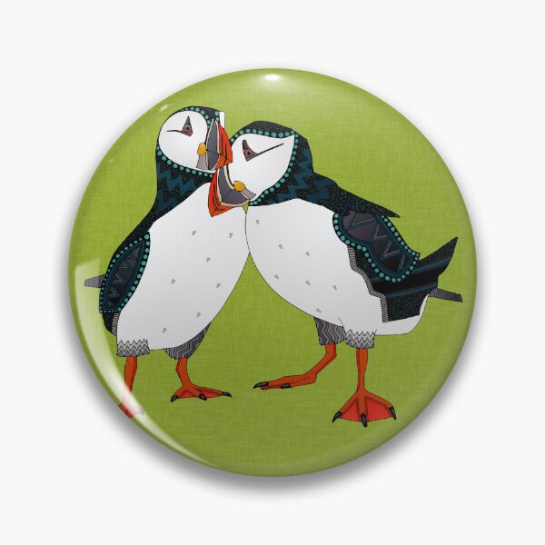 Item preview, puffin pair lime designed and sold by scrummy.