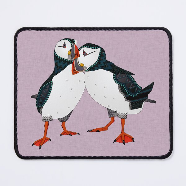 Item preview, puffin pair lilac designed and sold by scrummy.