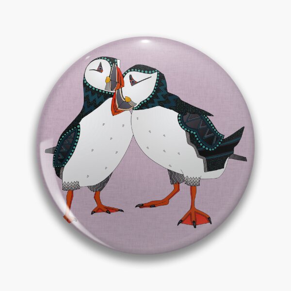 Item preview, puffin pair lilac designed and sold by scrummy.