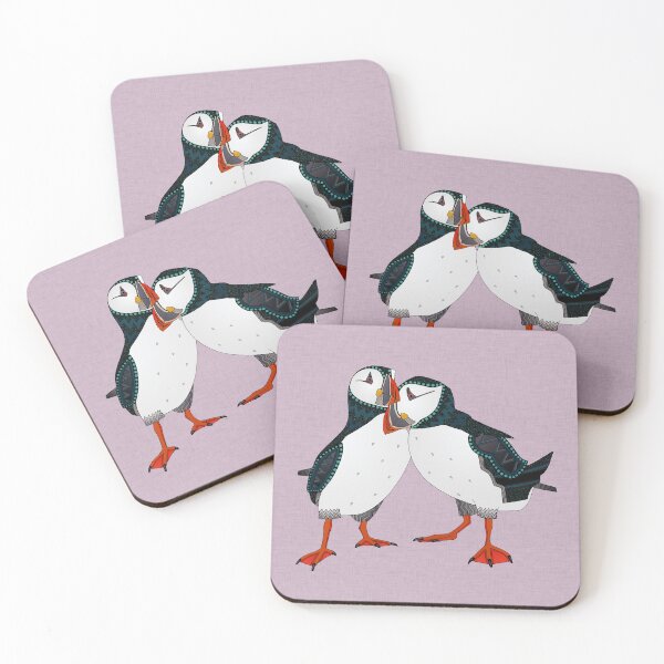 Item preview, puffin pair lilac designed and sold by scrummy.