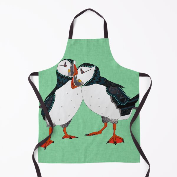 Item preview, puffin pair green designed and sold by scrummy.