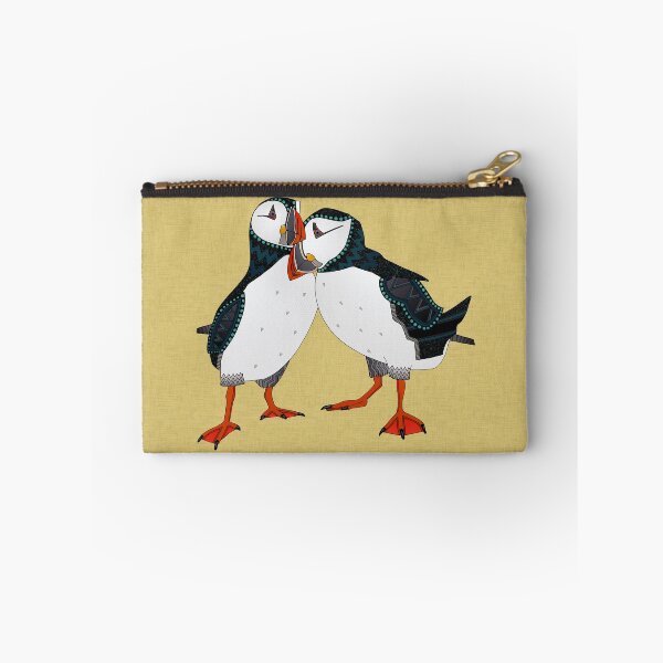Item preview, puffin pair gold designed and sold by scrummy.