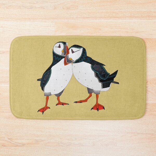 Item preview, puffin pair gold designed and sold by scrummy.