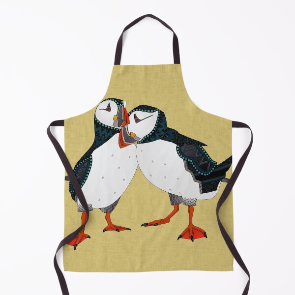 Item preview, puffin pair gold designed and sold by scrummy.