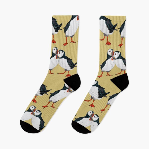 Item preview, puffin pair gold designed and sold by scrummy.