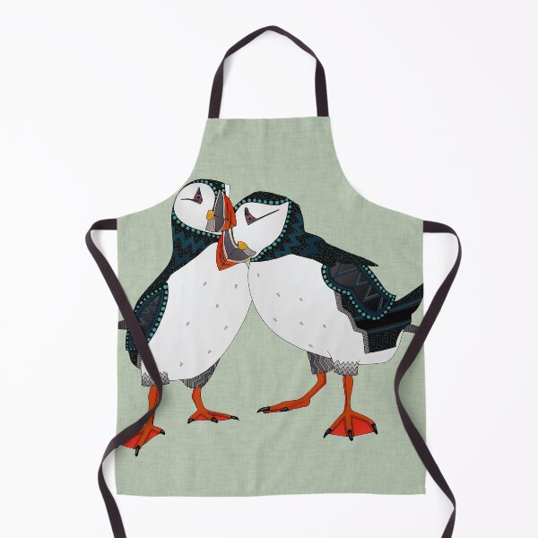 Item preview, puffin pair eucalyptus designed and sold by scrummy.