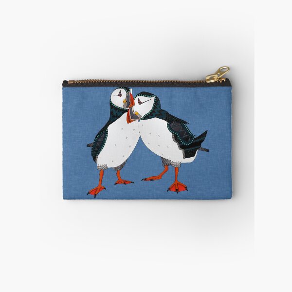 Item preview, puffin pair blue designed and sold by scrummy.