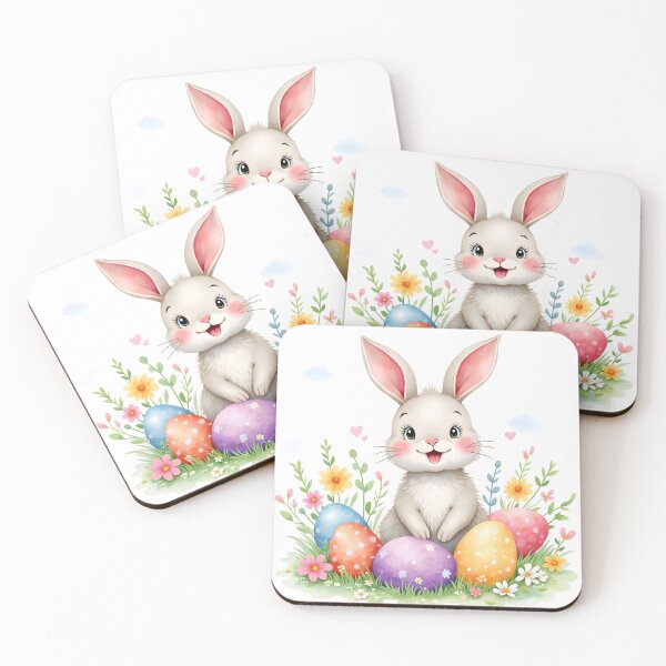 Item preview, Cute Easter Bunny And Eggs Modern Collection designed and sold by TrendyDesigne412.