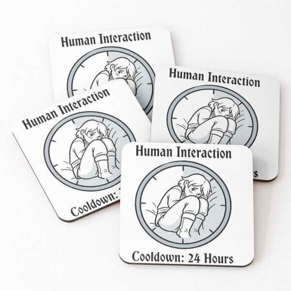 Item preview, Human Interaction Cooldown Introvert Gaming Humor designed and sold by Quiet Mode Studio.