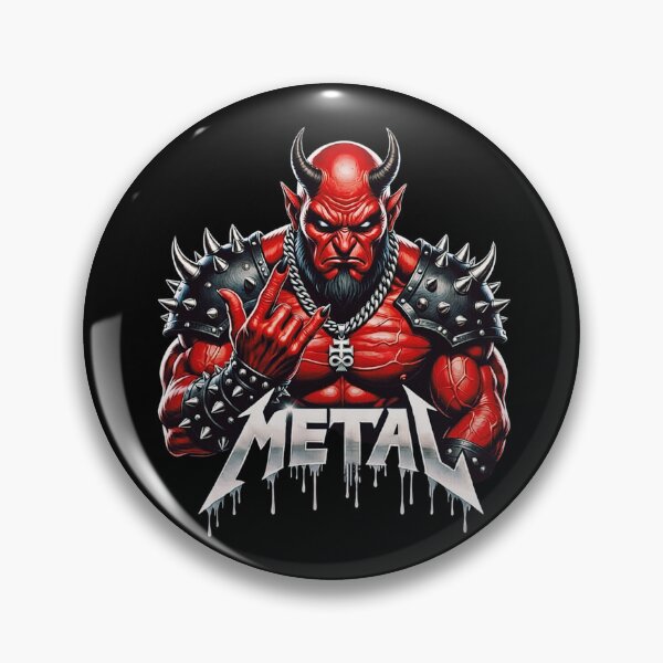 Item preview, Heavy Metal Devil Demon Horns Metalhead Headbanger Art designed and sold by DeimosArtIntl.
