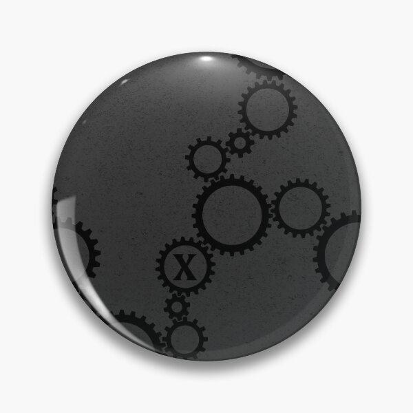 Item preview, Moody Black Monogram X Cogs Gears Abstract Pattern  designed and sold by TackyTime.