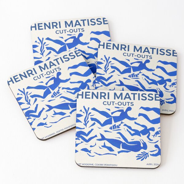 Item preview, Matisse Swimming Cut-Out Poster – Blue Abstract Ocean Scene Modernist Art Print designed and sold by Maisonsucces.