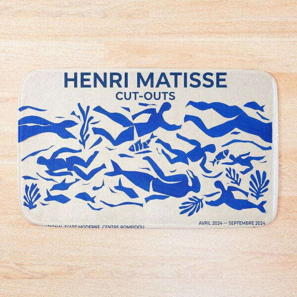 Item preview, Matisse Swimming Cut-Out Poster – Blue Abstract Ocean Scene Modernist Art Print designed and sold by Maisonsucces.