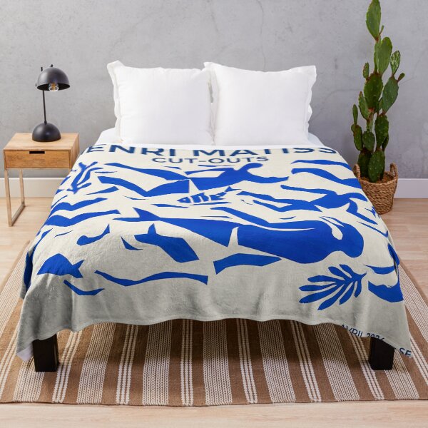 Item preview, Matisse Swimming Cut-Out Poster – Blue Abstract Ocean Scene Modernist Art Print designed and sold by Maisonsucces.